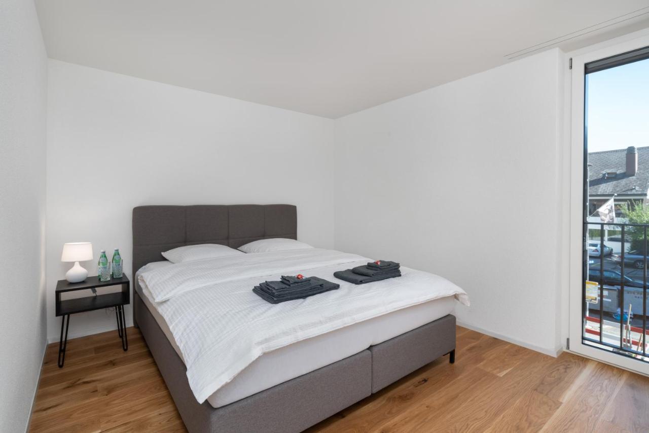 Moderne Neubauwohnung In Wilderswil Exteriér fotografie