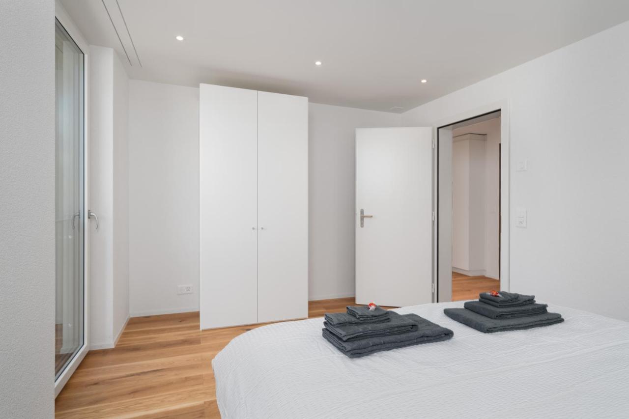 Moderne Neubauwohnung In Wilderswil Exteriér fotografie