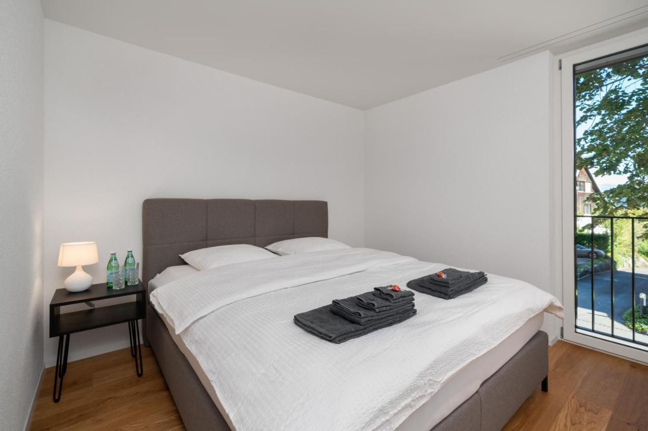 Moderne Neubauwohnung In Wilderswil Exteriér fotografie