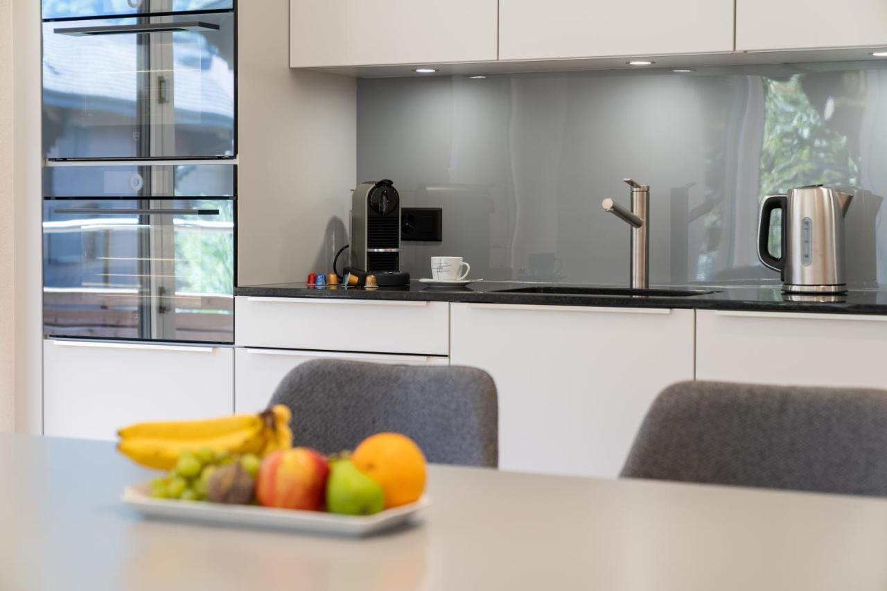 Moderne Neubauwohnung In Wilderswil Exteriér fotografie